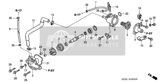 19315KPR900, Deckel, Thermostat, Honda, 1